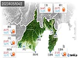 2023年05月04日の静岡県の実況天気