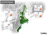 2023年05月04日の三重県の実況天気
