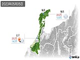 2023年05月05日の石川県の実況天気