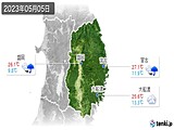 2023年05月05日の岩手県の実況天気