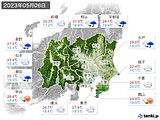 2023年05月06日の関東・甲信地方の実況天気
