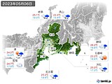 2023年05月06日の東海地方の実況天気