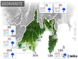 2023年05月07日の静岡県の実況天気