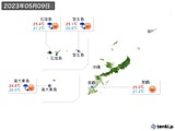 2023年05月09日の沖縄地方の実況天気