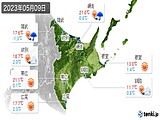 2023年05月09日の道東の実況天気