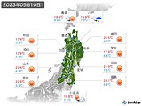 2023年05月10日の東北地方の実況天気