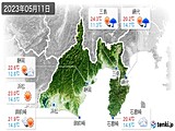 2023年05月11日の静岡県の実況天気