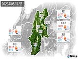 2023年05月12日の長野県の実況天気