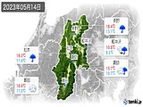 2023年05月14日の長野県の実況天気