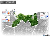 2023年05月14日の鳥取県の実況天気