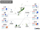 2023年05月18日の沖縄県の実況天気