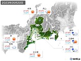 2023年05月20日の東海地方の実況天気