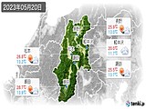 2023年05月20日の長野県の実況天気