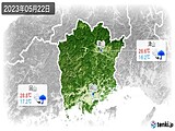 2023年05月22日の岡山県の実況天気