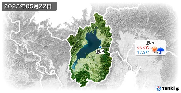 滋賀県(2023年05月22日の天気