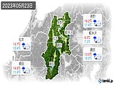 2023年05月23日の長野県の実況天気