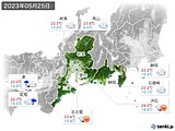 2023年05月25日の東海地方の実況天気