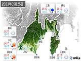 2023年05月25日の静岡県の実況天気