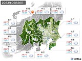 2023年05月26日の関東・甲信地方の実況天気