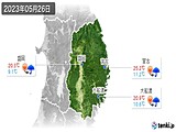 2023年05月26日の岩手県の実況天気