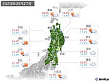 2023年05月27日の東北地方の実況天気