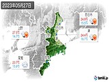 2023年05月27日の三重県の実況天気