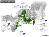 2023年05月28日の東海地方の実況天気