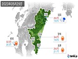 2023年05月29日の宮崎県の実況天気