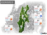 2023年05月31日の長野県の実況天気