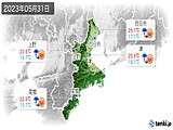 2023年05月31日の三重県の実況天気