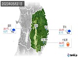 2023年05月31日の岩手県の実況天気