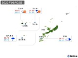 2023年06月02日の沖縄地方の実況天気