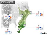 2023年06月03日の千葉県の実況天気