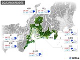 2023年06月09日の東海地方の実況天気