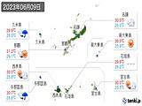 実況天気(2023年06月09日)