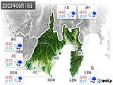 2023年06月10日の静岡県の実況天気