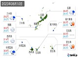 2023年06月10日の沖縄県の実況天気