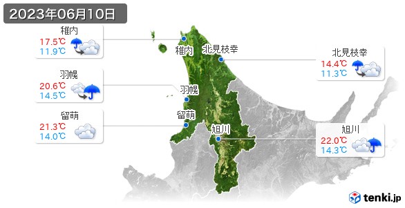 道北(2023年06月10日の天気