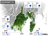 2023年06月11日の静岡県の実況天気