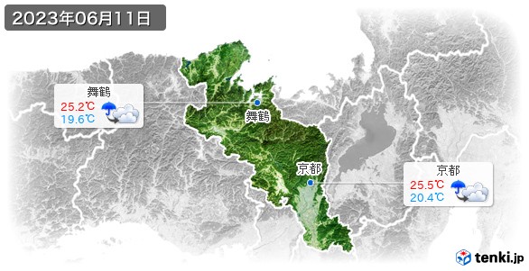 京都府(2023年06月11日の天気