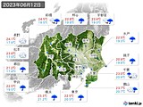 2023年06月12日の関東・甲信地方の実況天気