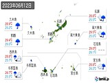 2023年06月12日の沖縄県の実況天気