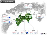 2023年06月13日の四国地方の実況天気