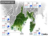 2023年06月15日の静岡県の実況天気