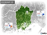 2023年06月15日の岡山県の実況天気