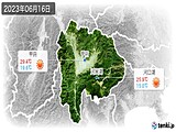 2023年06月16日の山梨県の実況天気