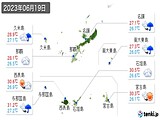 2023年06月19日の沖縄県の実況天気