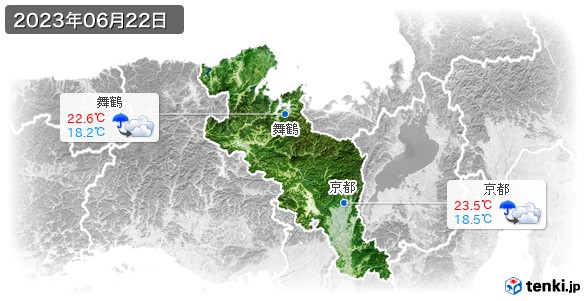 京都府(2023年06月22日の天気