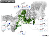 2023年06月23日の東海地方の実況天気