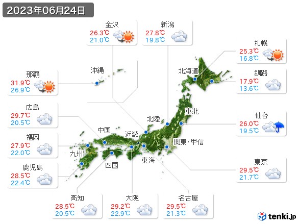 (2023年06月24日の天気